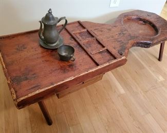 Antique coddler, shoe repair shop table
