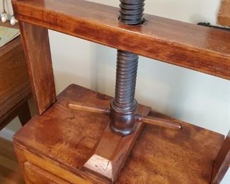 All original antique book press. Rare