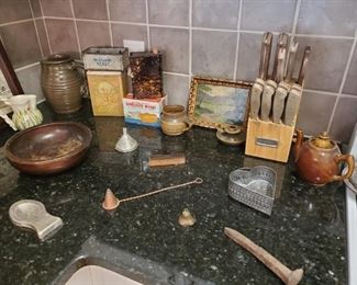 Knife set and Antiques