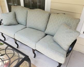 Modern metal patio sofa