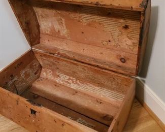 Antique travel trunk