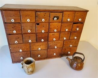 Fantastic antique table top spice rack, 1800s