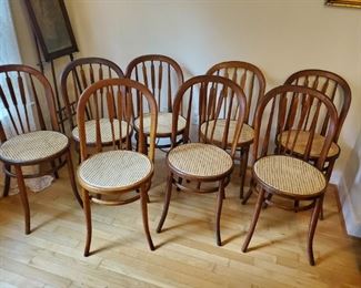 Antique bent wood chairs