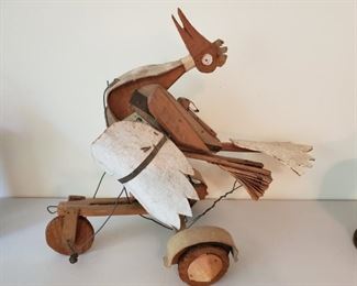 Hand made rolling bird toy. Unique and rare
