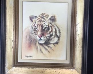 Sonia Gil Torres, Tiger Signed Oil on Canvas