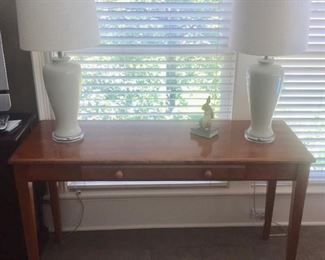 Desk and Two Lamps