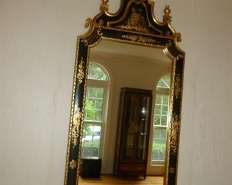 Ornate black & gold mirror