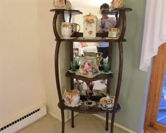 Ornate Solid wood with mirror assorted shelf display 
  Sold                                                                                                 
             Assorted collectible decor still available