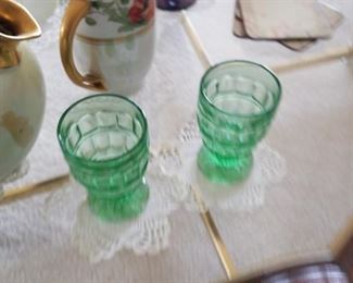 Green vaseline glasses