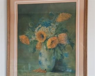Poppy art framed