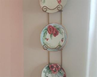Assorted painted poppy plates