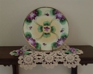 Painted floral plate
