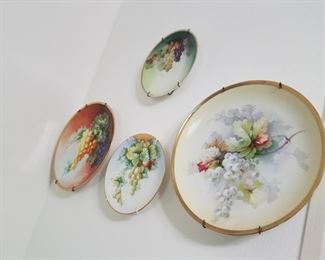 Assorted hand painted Poppy and floral plates