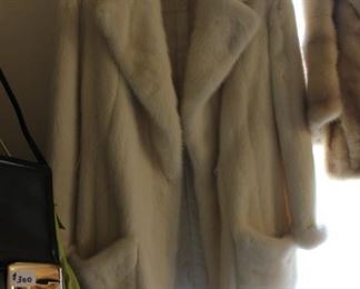 Marshall Field's white mink fur coat