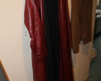 Donna Karan leather coat