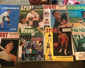 Tennis , Basketball , Football, Horse racing magazines