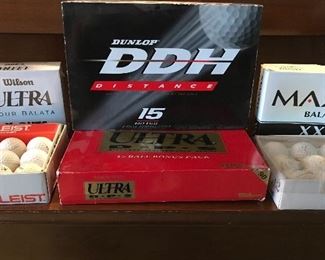 Large selection of golf balls