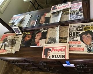 Memories of Elvis Presley:   Books, Newspapers, & 8 Track Tape