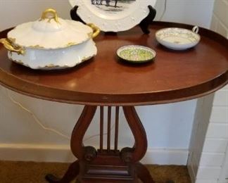 pair of antique end tables