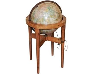 31. Contemporary Globe on Wooden Stand