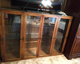 68" x 48" x 17" lighted display cabinet