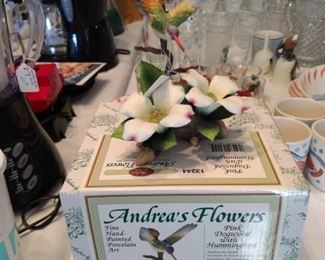 Andrea's Flowers with Hummingbird