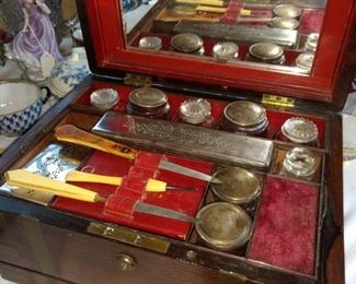 Antique Apothecary Traveling Case 