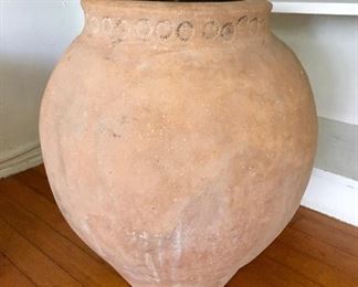 Antique olive urn