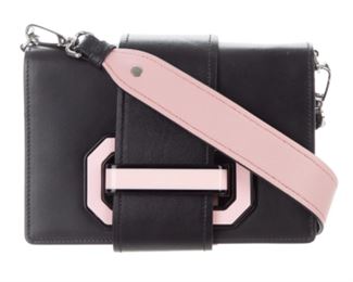 Prada - Small City Calf Plex Ribbon Geometric Flap Bag