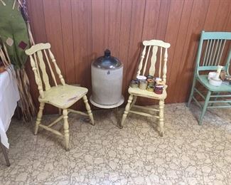 Antique chairs (yellow chairs are sold)