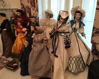 Assortment of dolls from “Gone with the Wind” 