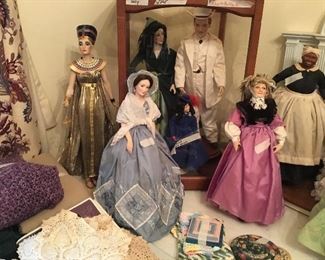 Assortment of dolls from “Gone with the Wind” Except there is a “Cleopatra”