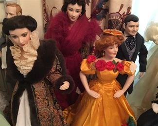 Assortment of life-like replicas of the “Gone with the Wind” movie stars