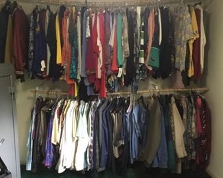 Lots of men’s and women's clothes - some new with tags  