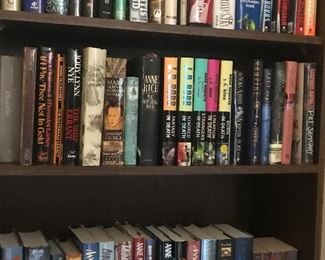 a bit of everything in modern novels, lots of science fiction