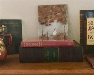 Jean was a book binder and also did book restoration. There are many books, rare, old and new relating to the topic of binding, printing and all things book