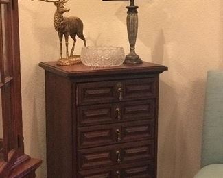 tall walnut chest