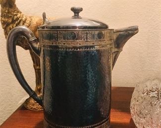 Meriden Britannia 1880 large insulated pitcher