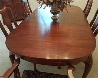 Henkel Hartis table and 6 chairs--2 are arm chairs