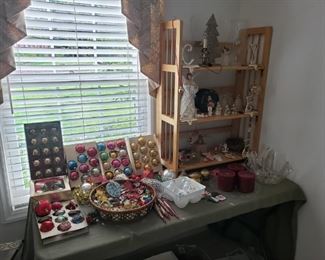 Christ ornaments and stocking hangers