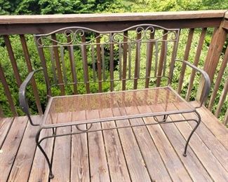 Wrought iron bench
