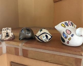 Mexican painted animal figurines