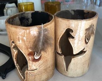 Quail candle holders