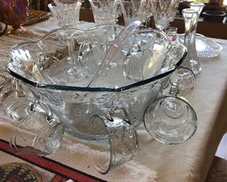 Punch bowl with cups