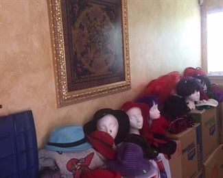 Hats, wigs and costumes