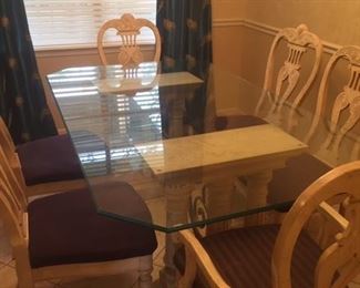 Dining table and 6 chairs