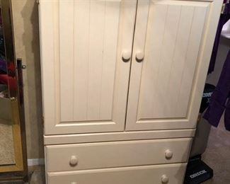 Linens cabinet, entertainment cabinet