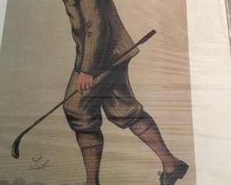 Vanity Fair golf caricature