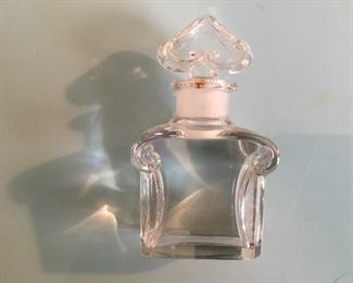 Baccarat stoppered bottle, some damage to the lip