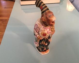Wonderful antique bobbling head monkey